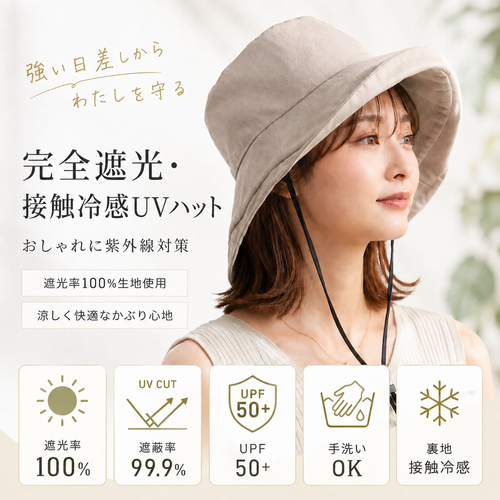 Yume 完全遮光UVハット