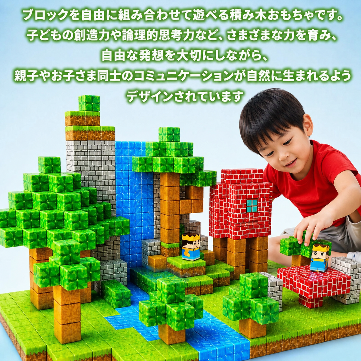 Yume™ カチッと簡単。遊びながら“考える力”が育つ知育磁石ブロック