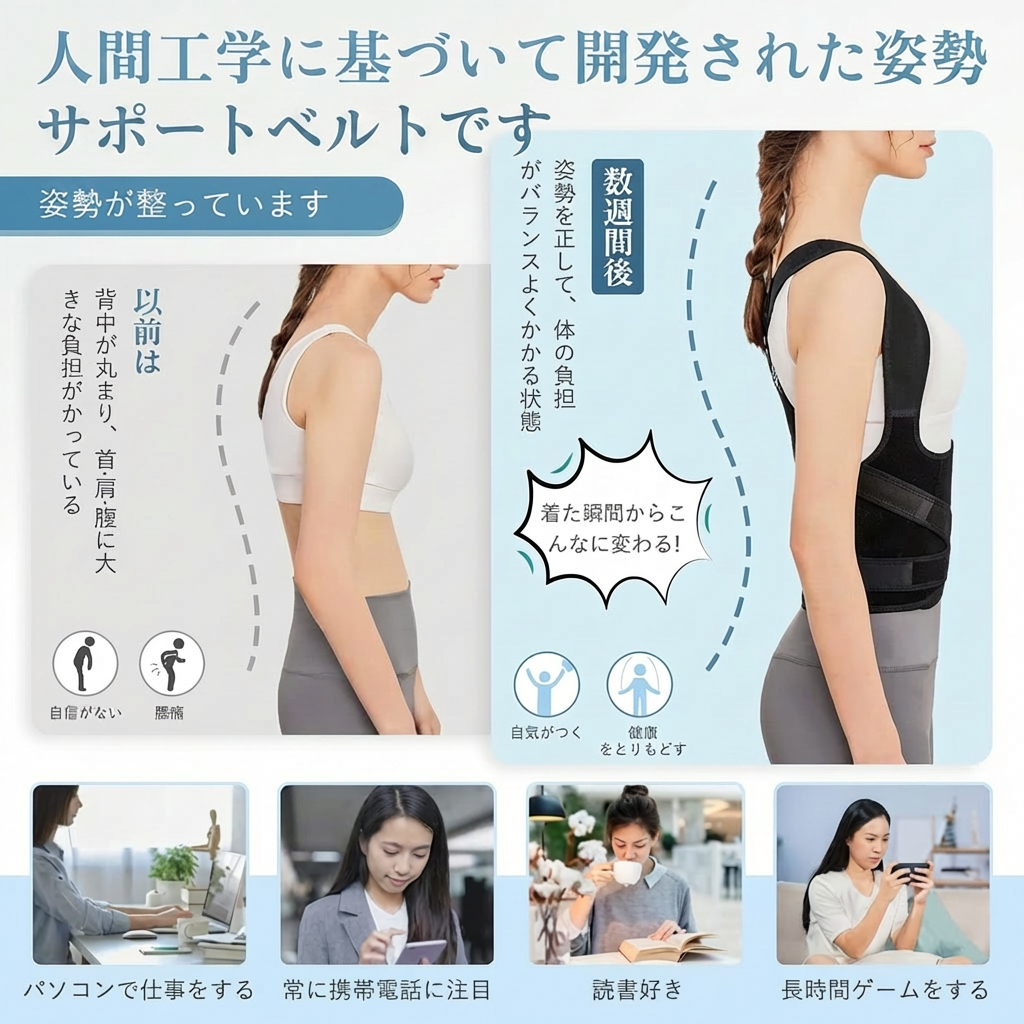 Yume 姿勢サポートベルト｜送料無料